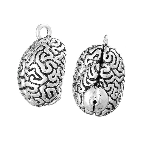1 Pc Charm Pendants 3D Anatomical Human Cerebrum Brain - Sexy Sparkles Fashion Jewelry - 3
