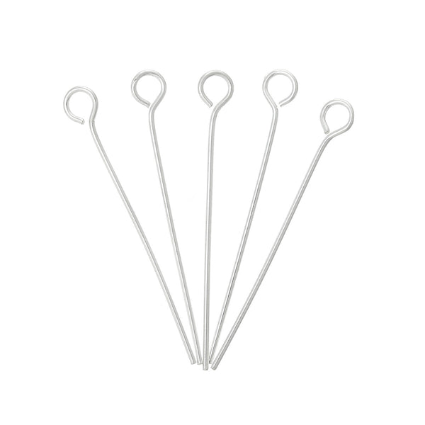 Sexy Sparkles 10 Pcs 925 Sterling Silver Eye Pins Findings
