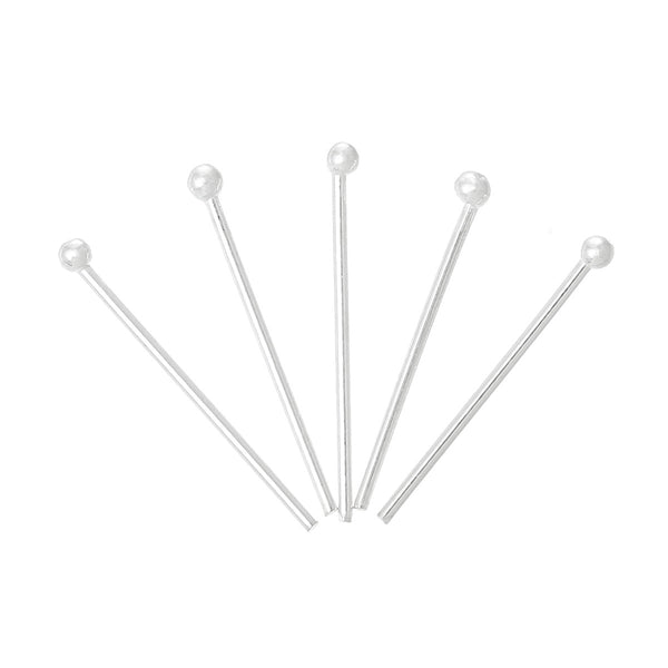 20 Pcs 925 Sterling Silver Head Pins Ball 11mm 24 Gauge - Sexy Sparkles Fashion Jewelry - 1