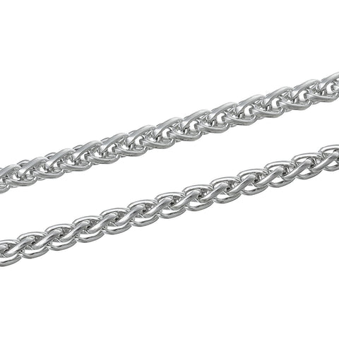 1 Strand 3m Length Link Double Chains Findings Silver Tone 5mm X 3.5mm - Sexy Sparkles Fashion Jewelry - 3