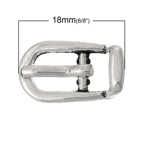5 Pcs Shoe Buckle Decoration Accessory Antique Silver 18mm - Sexy Sparkles Fashion Jewelry - 2