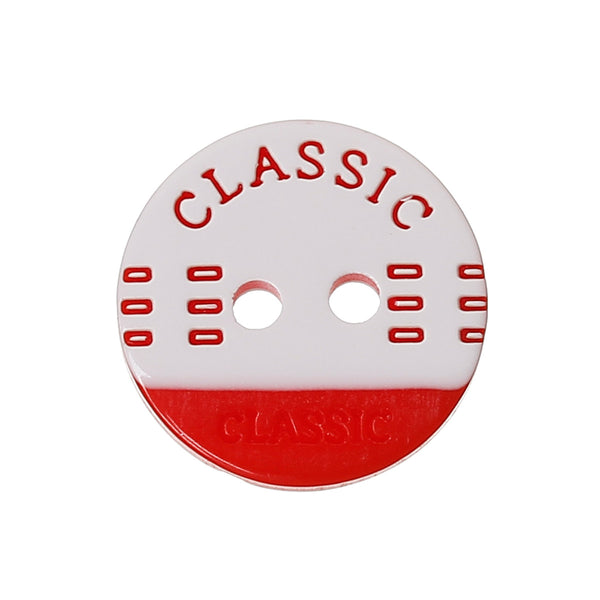 Sexy Sparkles 20 Pcs Resin Round Sewing Scrapbooking Buttons inch Classicinch  Printed 13mm (Red White)