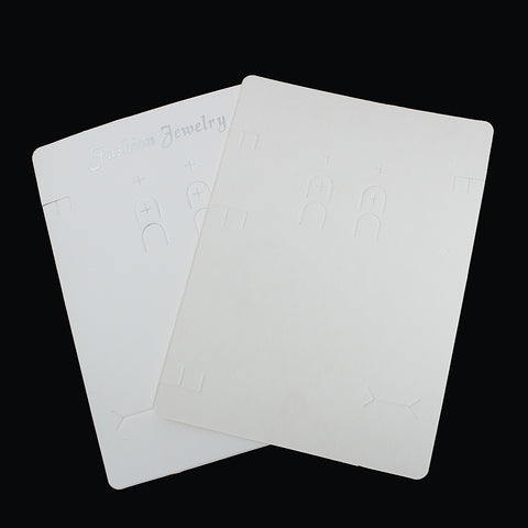 20 Sheets Rectangle White Paper Jewelry Display Card 19.3cm x 14cm - Sexy Sparkles Fashion Jewelry - 3