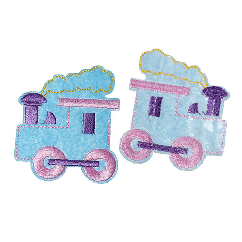 10 Pcs Multicolor Locomotive Embroidered Cloth Iron on Patches Appliques 6.2cm - Sexy Sparkles Fashion Jewelry - 3
