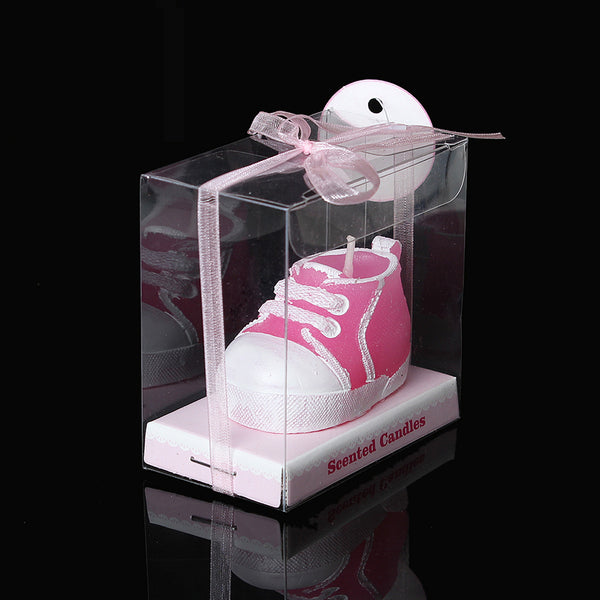 1 Pc Baby Pink Sneaker Bootie Baby Shower Votive Candle Favors 7cm - Sexy Sparkles Fashion Jewelry - 1