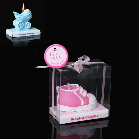 1 Pc Baby Pink Sneaker Bootie Baby Shower Votive Candle Favors 7cm - Sexy Sparkles Fashion Jewelry - 2