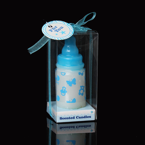 Sexy Sparkles 1 Pc Baby Blue Bottle Milk Butterfly and Bears Pattern Baby Shower Votive Can...