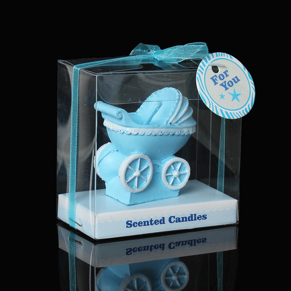 Sexy Sparkles 1 Pc Baby Blue Carriage Stroller Baby Shower Votive Candle Favors 7cm