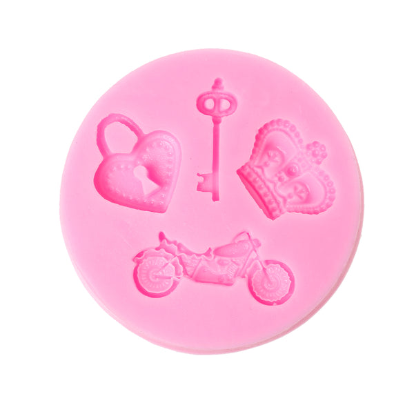 Sexy Sparkles Food Grade Silicone Fondant Cake Sugarcraft Clay Baby Shower Mold (Princess Pink)
