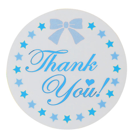 1 Set Wood Seal Stamp with Blue Ink Pad "Thank You" Bowknot Pattern - Sexy Sparkles Fashion Jewelry - 2
