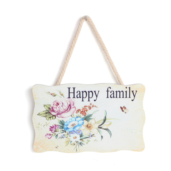"Happy Family" Decorative Wood Wall Hanging Sign [Kitchen]