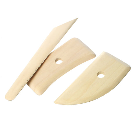 5 Pcs Set Natural Wooden Potters Ribs Pottery Clay Modeling Tool - Sexy Sparkles Fashion Jewelry - 2
