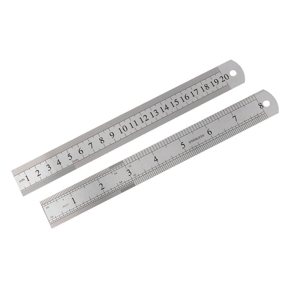 Straight Steel Ruler Styling Design Craft Sewing Tool 20cm - 8in