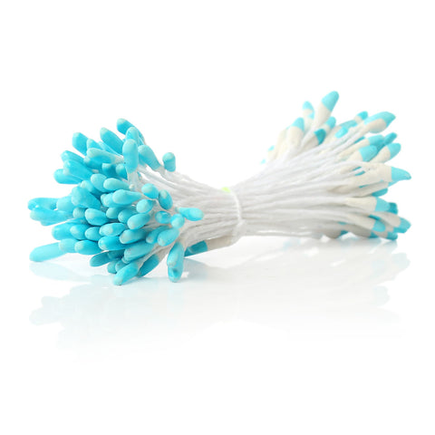 Sexy Sparkles 2 Bundle of Pearlized Artificial Flower Stamen 2-3/8" Approx. 164 Pcs (Skyblue)