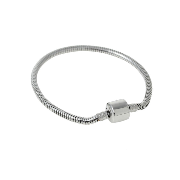 16cm(6 2/8") Stainless Steel European Style Snake Chain Charm Bracelets