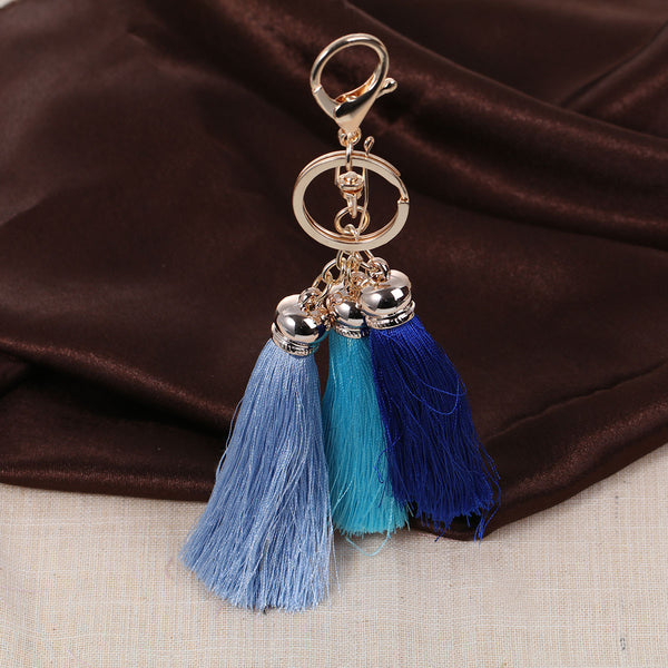 Sexy Sparkles Key Chains Key Rings Lobster Clasp With Multi color Rayon Tassel