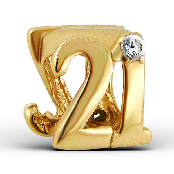 .925 Sterling Silver " Twenty-One (21)"  Charm Spacer Bead for Snake Chain Charm Bracelet - Sexy Sparkles Fashion Jewelry