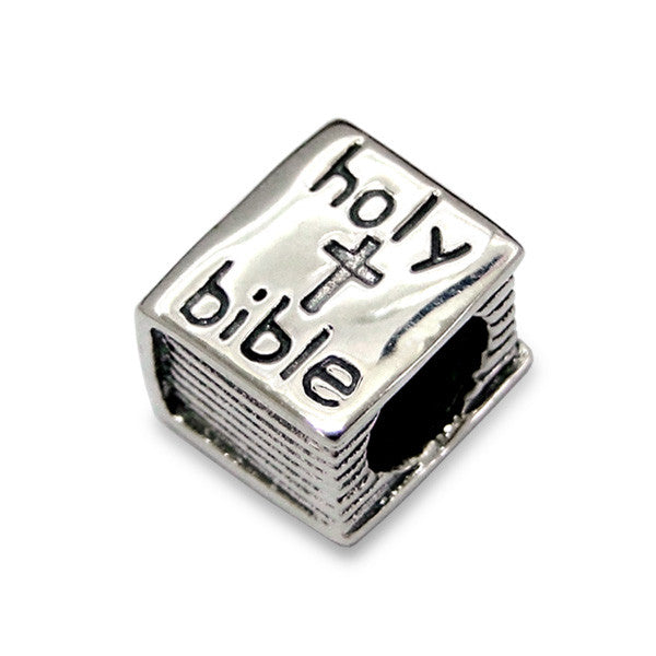 .925 Sterling Silver "Holy Bible"  Charm Spacer Bead for Snake Chain Charm Bracelet - Sexy Sparkles Fashion Jewelry