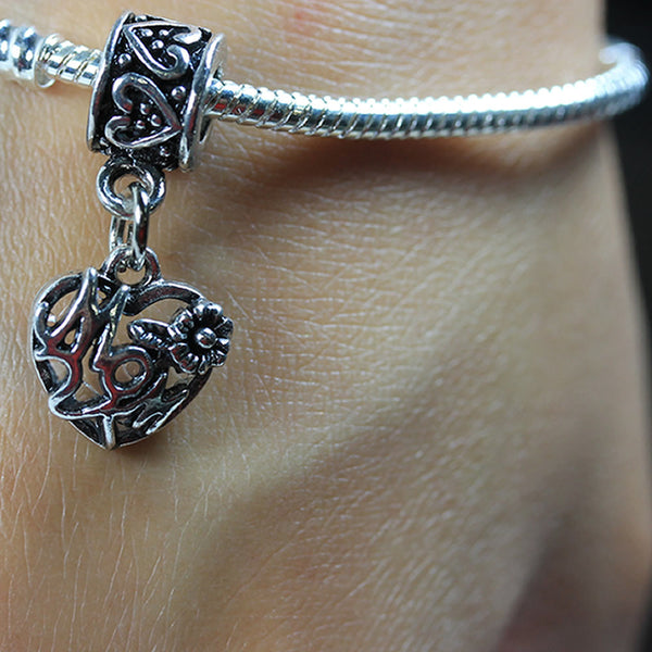 Love Mom European Bead Compatible for Most European Snake Chain Bracelet - Sexy Sparkles Fashion Jewelry - 1