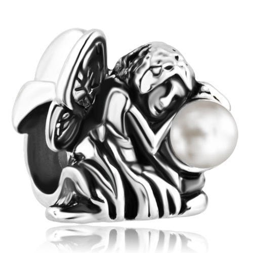Guardian Angel Prayer Protect Me Charm Beads Fit Pandora Charms Bracelet for Women for Girls