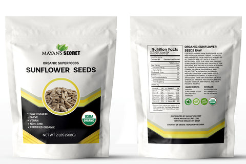 Mayan's Secret Superfoods Certified Organic Hulled Sunflower Seeds, 2 Pounds