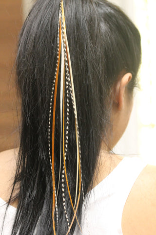 Sexy Sparkles Feather Hair Extensions, 100% Real Rooster Feathers, Long Natural Colors, 20 Feathers with Beads and Loop Tool Kit - Sexy Sparkles Fashion Jewelry - 6