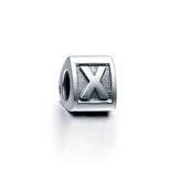 Letter "X"Triangle European Bead Compatible for Most European Snake Chain Bracelets