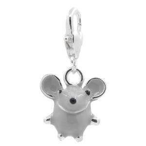Grey Mouse Clip on Pendant for European Charm Jewelry w/ Lobster Clasp - Sexy Sparkles Fashion Jewelry - 4