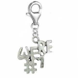 Were #1 Pendant for European Clip on Charm Jewelry w/ Lobster Clasp - Sexy Sparkles Fashion Jewelry - 2
