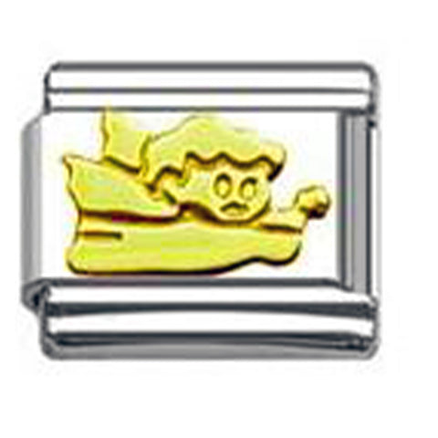 Angel Italian Link Bracelet Charm Stainless Steel