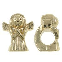 Gold Tone Angel Charm European Bead Compatible for Most European Snake Chain Bracelet - Sexy Sparkles Fashion Jewelry - 2