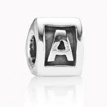Letter "A"Triangle European Bead Compatible for Most European Snake Chain Bracelets