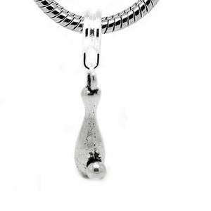 Bowling Pin Charm Dangle Bead Spacer For Snake Chain Charm Bracelet - Sexy Sparkles Fashion Jewelry - 2