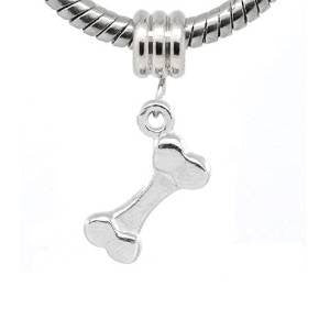 Dog Bone Bead Spacer for Snake Chain Charm Bracelet - Sexy Sparkles Fashion Jewelry - 2