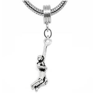 Basketball Player Dangle Bead European Bead Compatible for Most European Snake Chain Charm Bracelet - Sexy Sparkles Fashion Jewelry - 2