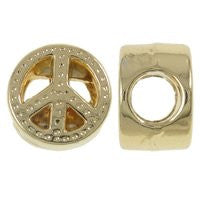 Peace Sign Charm Bead For Snake Charm Bracelet - Sexy Sparkles Fashion Jewelry - 2