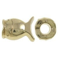 Gold Plated Base Fish Charm European Bead Compatible for Most European Snake Chain Bracelet - Sexy Sparkles Fashion Jewelry - 2