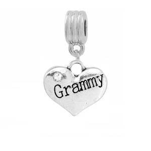 Grammy Engraved in a Heart European Bead Compatible for Most European Snake Chain Bracelet - Sexy Sparkles Fashion Jewelry - 2