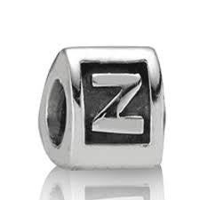 Letter "Z"Triangle European Bead Compatible for Most European Snake Chain Bracelets