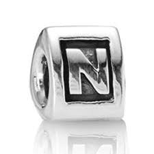 Letter "N" Triangle European Bead Compatible for Most European Snake Chain Bracelets