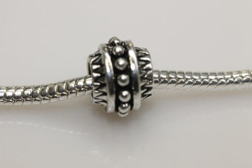 Metal Pattern Charm Spacer European Bead Compatible for Most European Snake Chain Bracelet