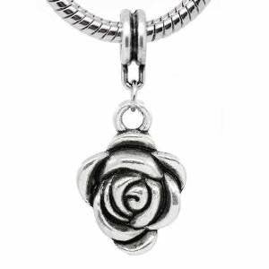 Rose Flower European Bead Compatible for Most European Snake Chain Bracelet - Sexy Sparkles Fashion Jewelry - 2