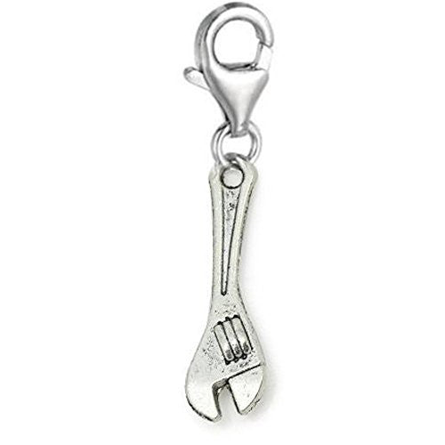 Clip on Wrench Charm Dangle Pendant for European Clip on Charm Jewelry with Lobster Clasp - Sexy Sparkles Fashion Jewelry - 1
