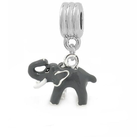 Gray Elephant European Bead Compatible for Most European Snake Chain Bracelet - Sexy Sparkles Fashion Jewelry - 2