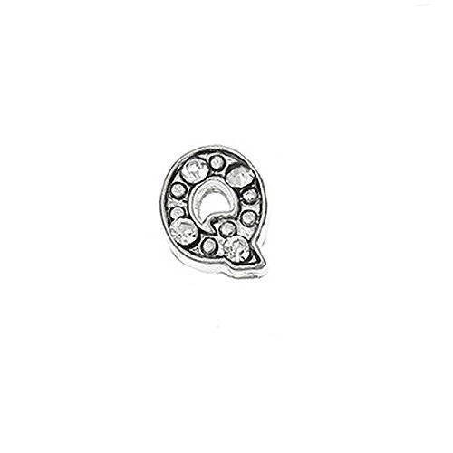 Floating Charms for Glass Living Memory Locket Pendants "Q" - Sexy Sparkles Fashion Jewelry - 1