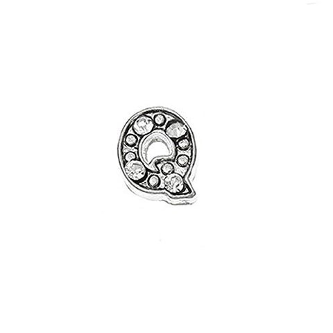 Floating Charms for Glass Living Memory Locket Pendants "Q" - Sexy Sparkles Fashion Jewelry - 1