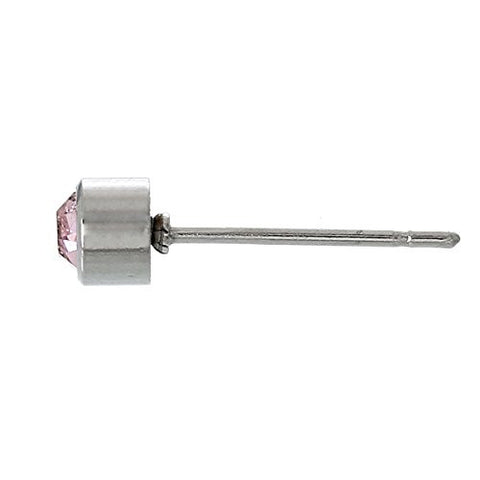 June Birthday Stainless Steel Post Stud Earrings with  Rhinestone - Sexy Sparkles Fashion Jewelry - 3