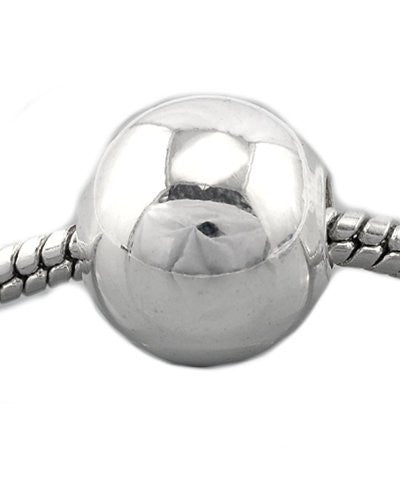 Smooth Ball Bead European Bead Compatible for Most European Snake Chain Charm Bracelet - Sexy Sparkles Fashion Jewelry - 1