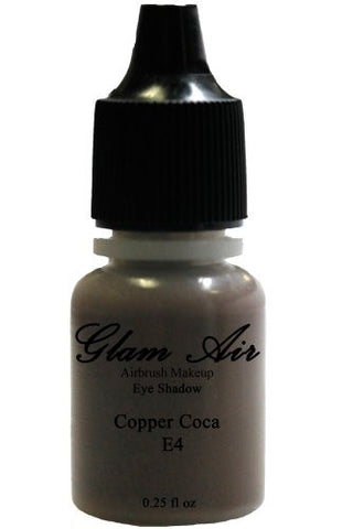 Set of Two (2) Shades of Glam Air Airbrush Eye Shadow Makeup E4 Copper Cocoa and E34 Warm Dusty Rose Water-based Formula Last All Day (For All Skin Types) 0.25oz Bottles - Sexy Sparkles Fashion Jewelry - 2