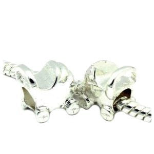 Baby Carriage Cart Bead Charm Spacer European Bead Compatible for Most European Snake Chain Bracelet - Sexy Sparkles Fashion Jewelry - 2